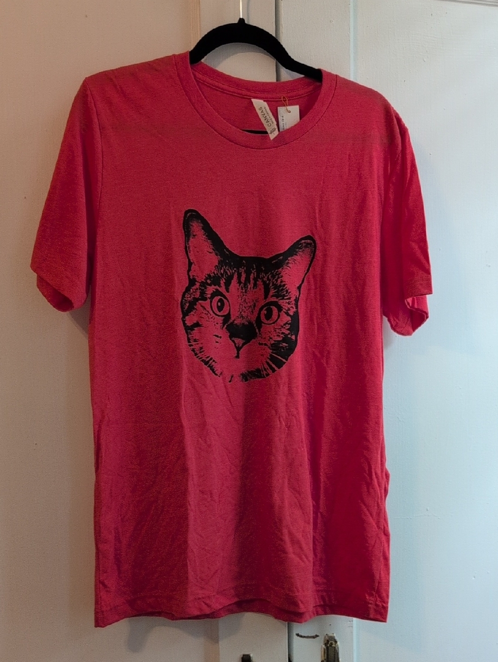 Bella Canvas Tee with Black Cat Head Print
